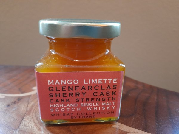 Fruchtaufstrich Mango-Limette mit Glenfarclas Sherry Cask Whisky