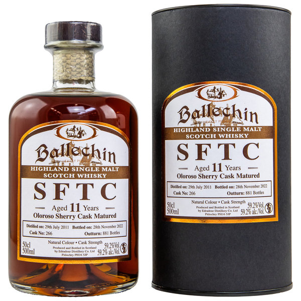 Ballechin 2011/2022 - 11 Jahre - Straight from the Cask Oloroso Sherry Cask #266